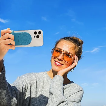 Anti-shake Magnetni Fotoaparat Ročaj Selfie Imetnik Moč Banka 3-v-1 Telefon Selfie Oprijem 3300mA Bluetooth, združljivega za Android/iOS