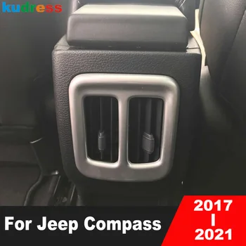 Avto Armrest Polje Zadaj Klima Prezračevalni Odprtini Kritje Trim Za Jeep Compass 2017 2018 2019 2020 2021 Mat Notranja Oprema
