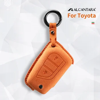 Avto Ključ Smart Remote Primeru Zajema Alcantara Antilop Lupini Za Toyota Aygo Hilux Auris Yaris 2018 Keychain Dodatki
