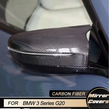 Avto Rearview Mirror Zajema Pokrovi za BMW Serije 3 G20 320i 330i M340i 19-23 Zamenjava Strani Ogledalo Lupini RHD Ogljikovih Vlaken ABS