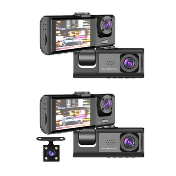Avto Video Snemalnik Zaznavanje Gibanja Auto Video Kamero Night Vision 3 Objektiv Avtomobilskih Podatkov Diktafon Parkiranje Zaslon z G-Senzor