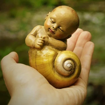 Baby Polž Smolo Okraski Doma Okraski Okraski, Vrtni Okraski Umetnosti Kiparstvo Kip Figurice Za Dekoracijo Otrok Darila