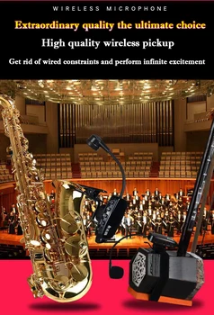 Brezžični Mikrofon Primeren za Saksofon Trobenta/Pozavna francoski Rog in Drugi Instrumenti Več Orkestrske so Univerzalne