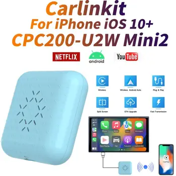 Carlinkit CPC200-U2W Mini2 Avto AI Polje WiFi 5.8 GHZ Brezžična Carplay Adapter Bluetooth, USB Tip C za iPhone iOS 10+