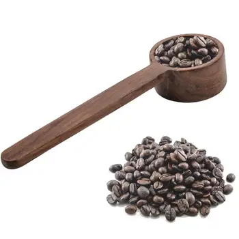 Coffee Bean Lesena Zajemalka Aparat za Merjenje Žlico Kave Z Žlico Trden Oprijem Merilne Žlice Okolju prijazne Lesene Lopatice Za