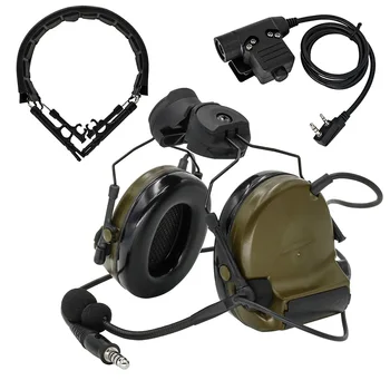COMTAC Taktično Slušalke z ARC Železniškega Adapter COMTAC II Taktično Slušalke Airsoft Streljanje, Lov Slušalke s Taktično U94 Pg