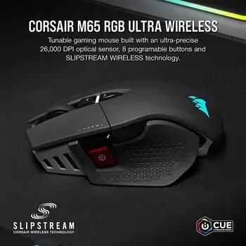 Corsair M65 RGB Ultra Brezžične, Nastavljivi FPS Wireless Gaming Miška