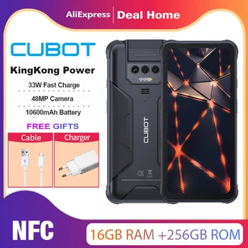 Cubot KingKong Moč , 6,5 дюйма, FHD +, водостойкий, Android 13, 8 + 256 ГБ, 10600 мАч, 48 МП