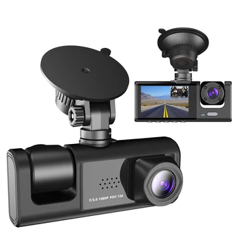 Dash Cam za avtomobile,Spredaj In Znotraj,1080P dual kamera z IR Nočno Vizijo,Zanke za Snemanje,Avto DVR blackbox Z 2 Palčni IPS Zaslon