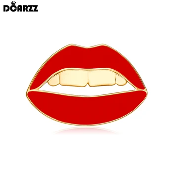DCARZZ Klasičnih Ustnice Zob Popravek Emajl Broška Pin Medical Dental Kozmetični River Nahrbtnik Značko Darila Nakit za Zobozdravniki