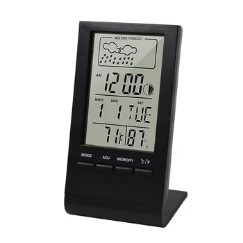 Digitalni Vlažnost Temperatura Postaje Ura Merilnik Termometer Mini Prikaz Higrometer Merilnik Napoved Max Vrednost Min Zaprtih Vreme
