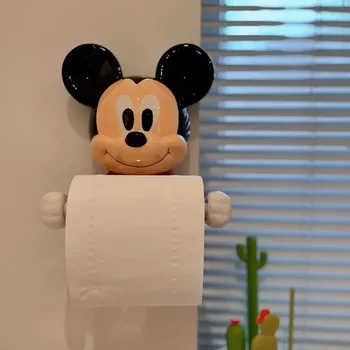Disney Mickey Mouse Akcijska Figura, Igrače Srčkan Mikey Toaletni Papir Držalo Slika Model Soba Dekoracijo