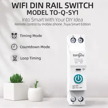 Diy Smart odklopnika 10-63a Wifi Din Rail Stikalo za Brezžično povezavo Pametni Dom Tuya Smart Remote Control Stikalo za Daljinski upravljalnik Čas