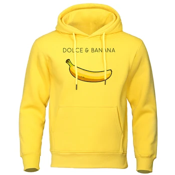 Dolce & Banana Srčkan Natisnjeni Moški Pulover S Kapuco Svoboden Športna Oblačila Modni Toplo Runo Kapuco Osebnost Ulica, Hip Hop Majica