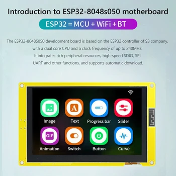 ESP32 Razvoj Odbor Kapacitivni Zaslon na Dotik 5inch 7 palčni IPS WIFI Modul Bluetooth ESP32-S3-WROOM-1 Arduino LVGL