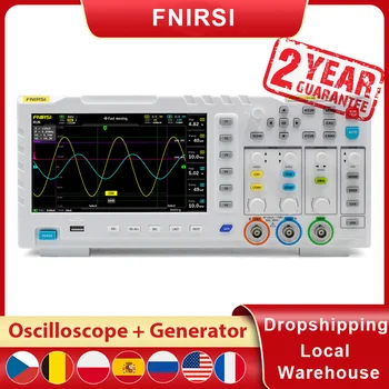 FNIRSI-1014D Prenosni 7 Palčni TFT LCD Zaslon 2v1 Dual Channel Vhod Signal Generator Namizje Oscilloscope Zajemanje Izhoda