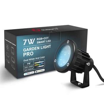 GLEDOPTO Zigbee 3.0 Zunanji Nepremočljiva Rating IP66 LED Luči, 7W LED Pro Vrtne luči Za Vrt Zunanjost Stavbe Streha Travniki in pašniki