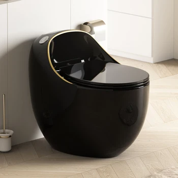 Gospodinjski jajce tip wc črn toaletni majhno stanovanje vzmet keramični anti-vonj osebnost ustvarjalne sivo wc