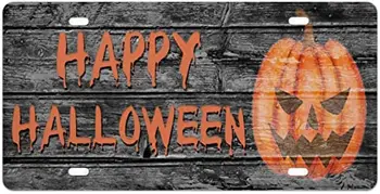 Happy Halloween Akvarel Bučna Zrna Lesa Okvir za registrske Tablice za Avto Spredaj 12x6 V Avtomobilski Kovin, Aluminija registrske Tablice