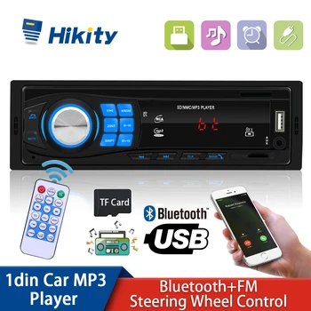 Hikity 1 din avtoradia Autoradio MP3 Predvajalnik Automotivo Bluetooth Audio (zvok Bluetooth StereoFM Glasbeni Stereo Sprejemnik AUX-Daljinsko upravljanje