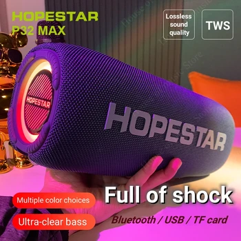 HOPESTAR P32 MAX 55W Bluetooth Zvočnik Zunanji Vodotesno Brezžično Stolpec RGB Svetlobe Učinek Stranka Karaoke Subwoofer Caixa De Som