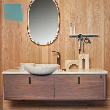 Japonski original masivnega lesa, kopalnica, omare po meri wc majhnih umivalniku umivalnik bazen kombinacija set