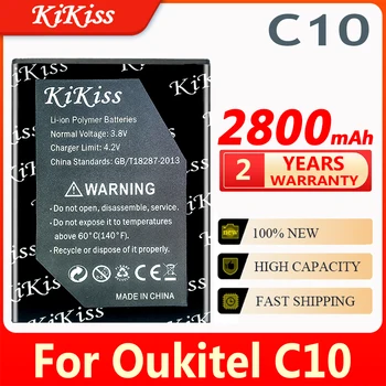 KiKiss Baterija za Oukitel C10 mobilni telefon 2800mAh Backup Baterije Zamenjava Za Oukitel C 10 Pametni Mobilni Telefon Bateria