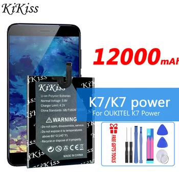 KiKiss Visoko Zmogljivost Baterije 12000mAh Za OUKITEL K7 Moč K7Power Visoko Kakovostne Baterije
