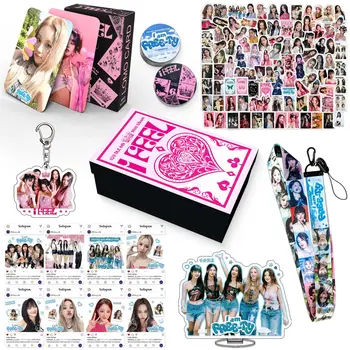 Kpop GIDLE Gift Box Set (G)I-DLE Nov Album Photocards Lomo Kartice, Nalepke, Vrvica za opaljivanje tega Keychains Navijači Darila
