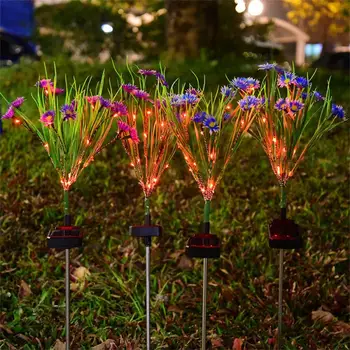 LED Sončni Cvet Svetlobe, Majhna Wildflowers Simulacije Praznične Luči Prostem Vrt Vile Dekoracijo Dvorišče Tla Travnik Lučka