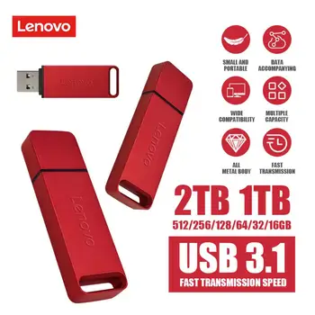 Lenovo USB 3.1 2TB Flash Diski za Visoke Hitrosti Pero Disk 1TB 512GB USB Ključek Pendrive Tip-c Prenosni Flash stick Za Android PC/Avto