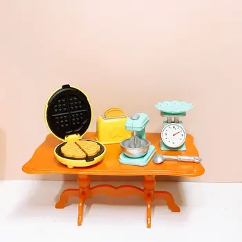 Lutke Pohištvo Pretvarjamo, Igrajo Mini Miniature Za Kuhanje Simulirani Kruh, Kavo, Kuhanje Igrače, Lutke, Kuhanje Kit