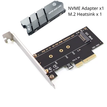 M. 2 NVME, Da PCIe 4.0 3.0 SSD Adapter, 64Gbps PCIe 4.0 X4 X16, X8 Razširitveno Kartico za Namizni RAČUNALNIK z Aluminijem Heatsink
