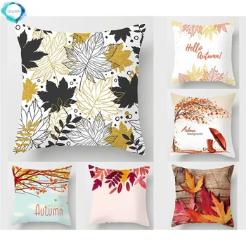 Maple Leaf Pillowcases40×40,45×45,50×50 Kvadratnih Vrgel blazino kritje,Doma Dekor kavč, blazine kritje.