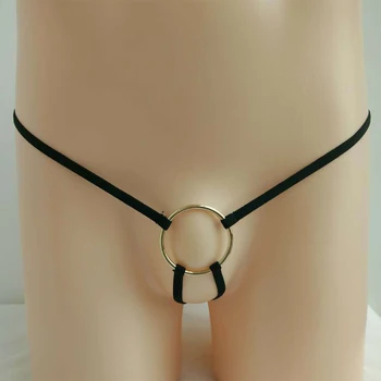 Mens Mikro G-String Tangice Seksi Spodnje Perilo O Ring Hlačnic Penis V Odprtino Spodnjega Perila Bikini Nevidno Mini Hlačke Spodnje Izpostavljeni Petelin
