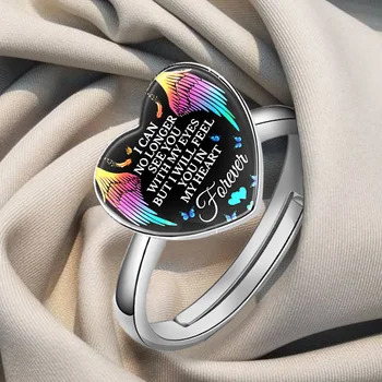 Moda ustvarjalno srce oblikovan crystal ring prazničnega darilo