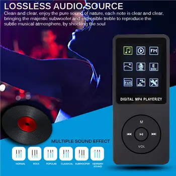 MP3 Predvajalniki Glasbe Prenosni MP3 Player, LCD Zaslon, FM Radio, Video Igre, Film Walkman Ultra-tanek