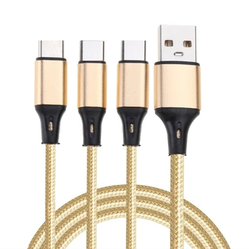 Multi USB C Charing Kabel, 3 v 1 Polnjenje Kabel s 3 Tip-C Plug za Mobilne naprave