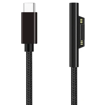 Najlon Pleteni Površine Priključite na USB-C Kabel za Polnjenje PD 15V za Surface Pro 7/6/5/4/3,Laptop 3/2/1,Površina Pojdi