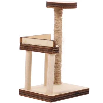 Namizni Okras Hiše Pribor Lesene Miniaturnega Pohištva Model Mačka Drevo Postavitev Prop Opremo Majhnih Dreves,