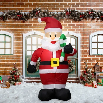 Napihljiv Božiček Igrače 1,2 m LED Osvetljeni Vesel Božič Prostem Stranka Potrebščine, Božični Okraski, Vrt Dogovoru
