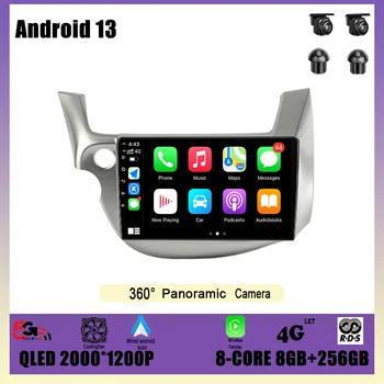 Navigacija GPS DSP Carplay WIFI+4G Android 13 avtoradio, Predvajalnik Za HONDA FIT JAZZ 2007-2014