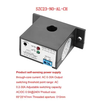 Normalno Odprt Tekoči Stikalo za Zaznavanje SZC23-NI-AL-CH Običajno Odprta Amp Senzor za Spremljanje Rele, AC 0.2-30A Zaznavne