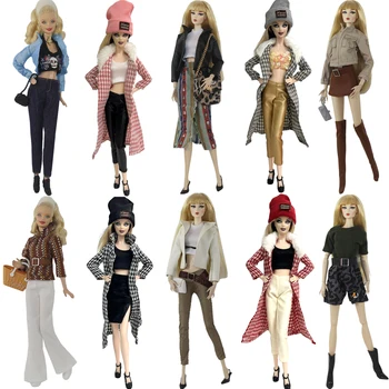 Nova Modna Oblačila Za Barbie Lutka Pribor Vzročno Suknji Moderno Obleko Naselitve Čevlji Tančico Mešanica Slog Igrače JJ