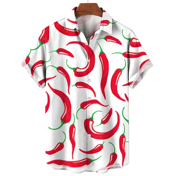 Novo 2023 moška Majica Novo Priljubljeno Havajske Srajce Kratka Sleeved Poletje Poper 3d Tiskanih Moda Priložnostne Svoboden Lep Vrh Tee