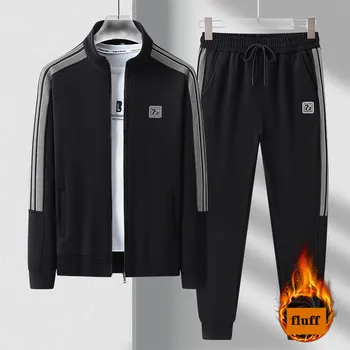 Novo ujemajoče niz Brezplačna dostava blagovne Znamke Šport Počasen Sprehod Fashion Majica + Sweatpants Moški 2-delni jakna