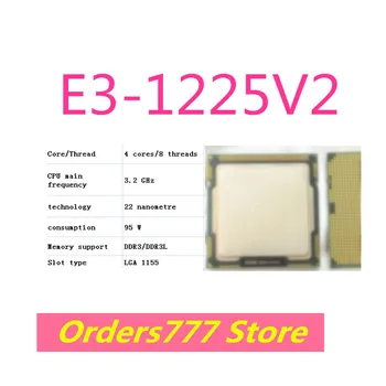 Novo uvožene original E3-1225V2 1225V2 CPU 4 jedra 8 niti 3.2 GHz, 95W 22-nanometrske DDR3 R3L zagotavljanje kakovosti