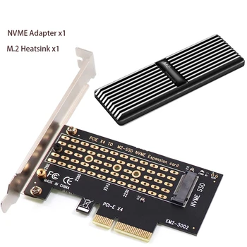 NVME Adapter M2 NVME SSD Za PCIe 4.0 Adapter za Kartico PC Zvočno Kartico Pci Express M. 2 Adapter Z Aluminijem Heatsink