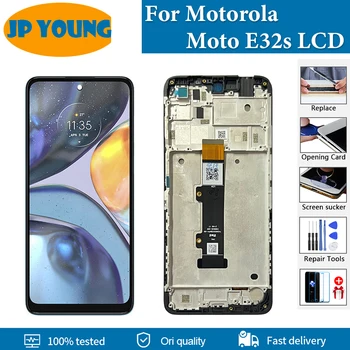 Original LCD Za Motorola Moto E32s LCD-Zaslon na Dotik Digiziter Zbora Za Moto E32s LCD Zaslon Z Okvirjem Zamenjava