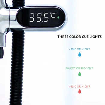 Pipa Tuš Termometer Digitalni LED Zaslon Električne energije, Temperatura Vode Monitor Meter za Kopalnica Tuš Dodatki